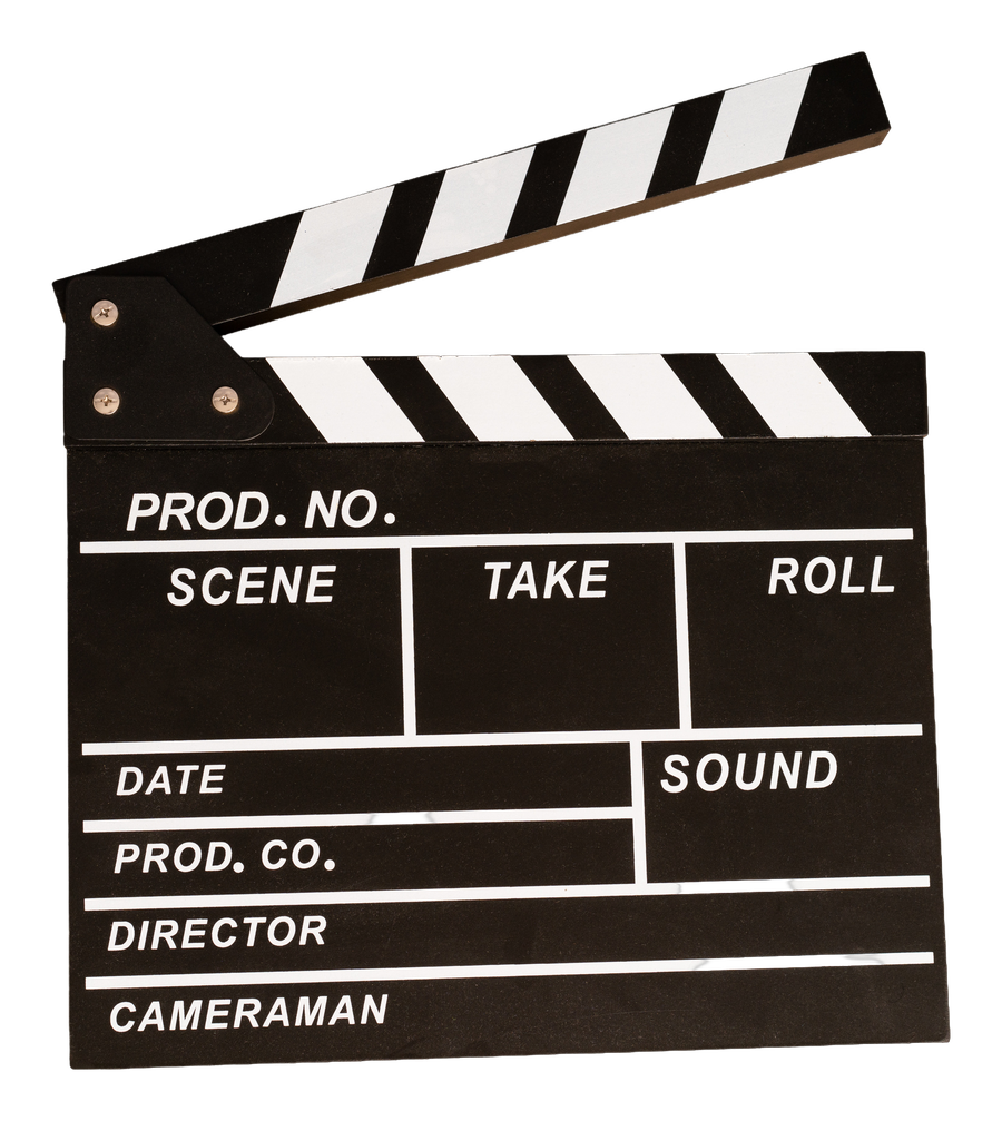 A film clapperboard